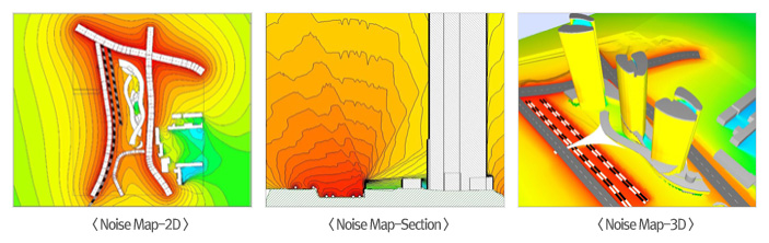 실외도로소음 예측 사례