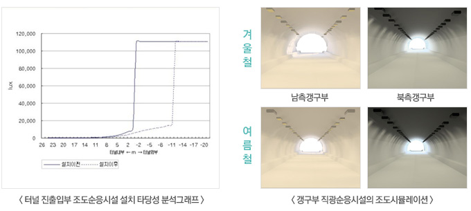 터널 조도 순응 시설 분석